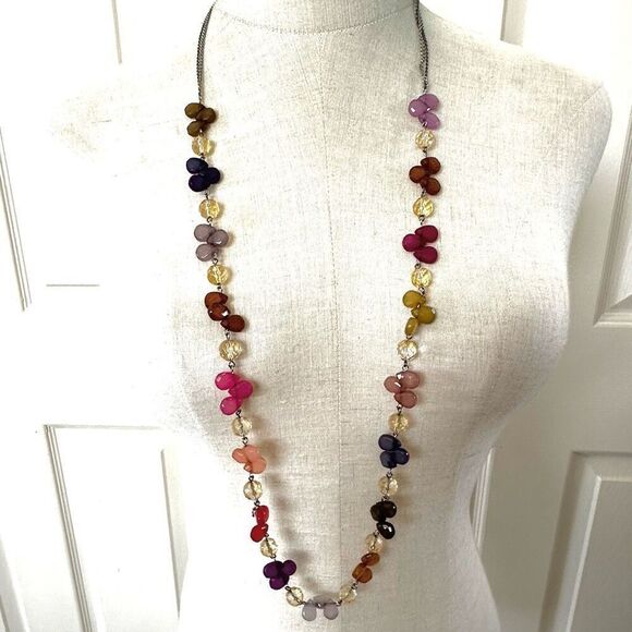 Loft colorful long beaded necklace - Picture 1 of 7